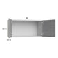 RTA Euro Grey 30" x 15-1/8" Wall Cabinet with 1 Finished End Panel