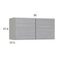 RTA Euro Grey 30" x 15-1/8" Wall Cabinet with 2 Finished End Panels