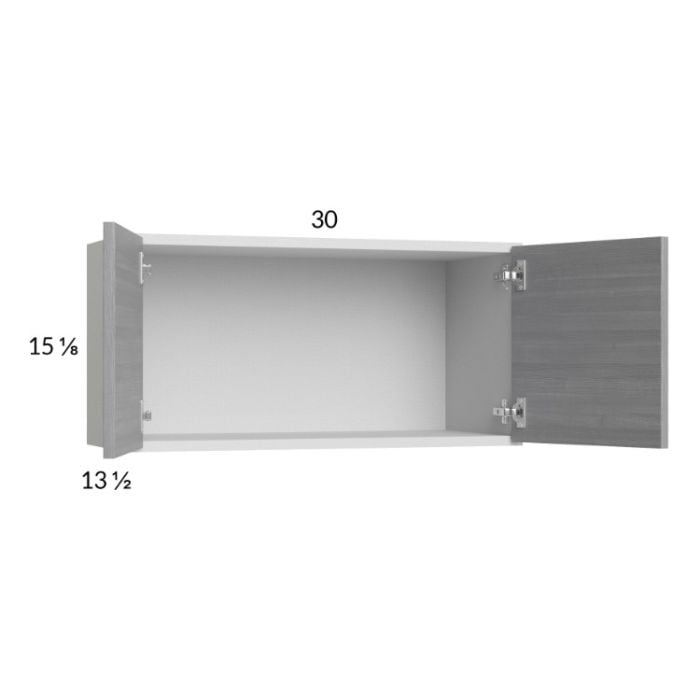 RTA Euro Grey 30" x 15-1/8" Wall Cabinet with 2 Finished End Panels