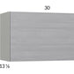 RTA Euro Grey 30" x 17-5/8" Flip Up Door Wall Cabinet with 2 Finished End Panels