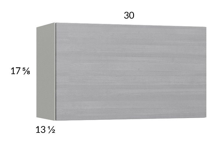 RTA Euro Grey 30" x 17-5/8" Flip Up Door Wall Cabinet with 2 Finished End Panels