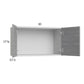 RTA Euro Grey 30" x 17-5/8" Wall Cabinet with 2 Finished End Panels