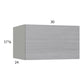 RTA Euro Grey 30" x 17-5/8" x 24" Flip Up Door Wall Cabinet with 2 Finished End Panels