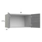 RTA Euro Grey 30" x 17-5/8" x 24" Wall Cabinet