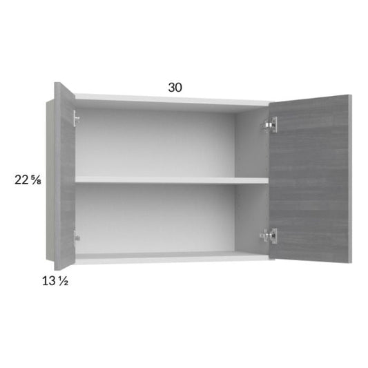 RTA Euro Grey 30" x 22-5/8" Wall Cabinet with 2 Finished End Panels