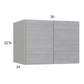 RTA Euro Grey 30" x 22-5/8" x 24" Wall Cabinet with 1 Finished End Panel