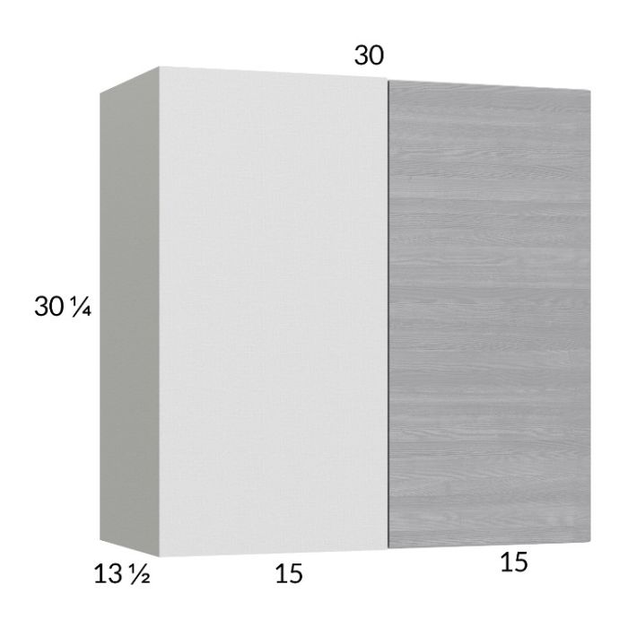 RTA Euro Grey 30" x 30-1/4" Blind Corner Wall Cabinet