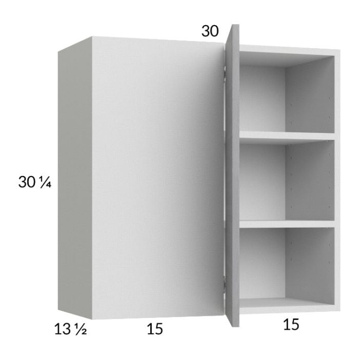 RTA Euro Grey 30" x 30-1/4" Blind Corner Wall Cabinet