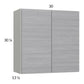 RTA Euro Grey 30" x 30-1/4" Wall Cabinet with 2 Finished End Panels