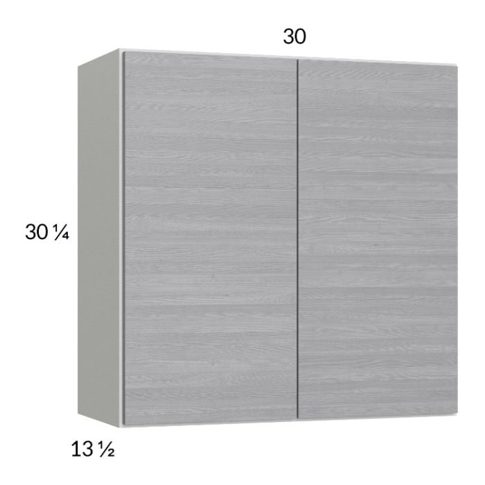 RTA Euro Grey 30" x 30-1/4" Wall Cabinet with 2 Finished End Panels