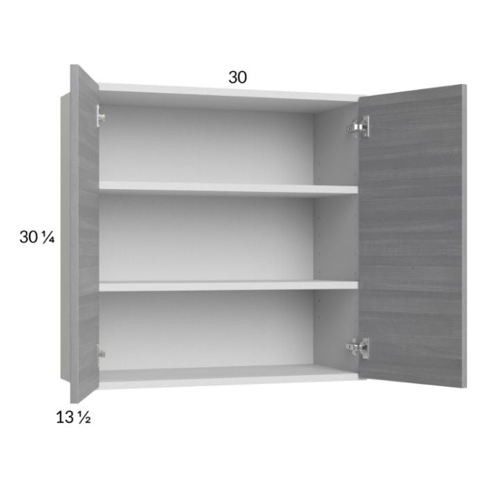 RTA Euro Grey 30" x 30-1/4" Wall Cabinet with 2 Finished End Panels