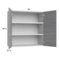 RTA Euro Grey 30" x 30-1/4" Wall Cabinet