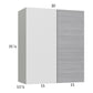 RTA Euro Grey 30" x 35-1/4" Blind Corner Wall Cabinet with 2 Finished End Panels