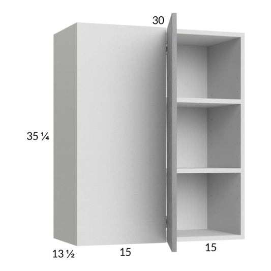 RTA Euro Grey 30" x 35-1/4" Blind Corner Wall Cabinet