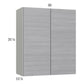 RTA Euro Grey 30" x 35-1/4" Wall Cabinet