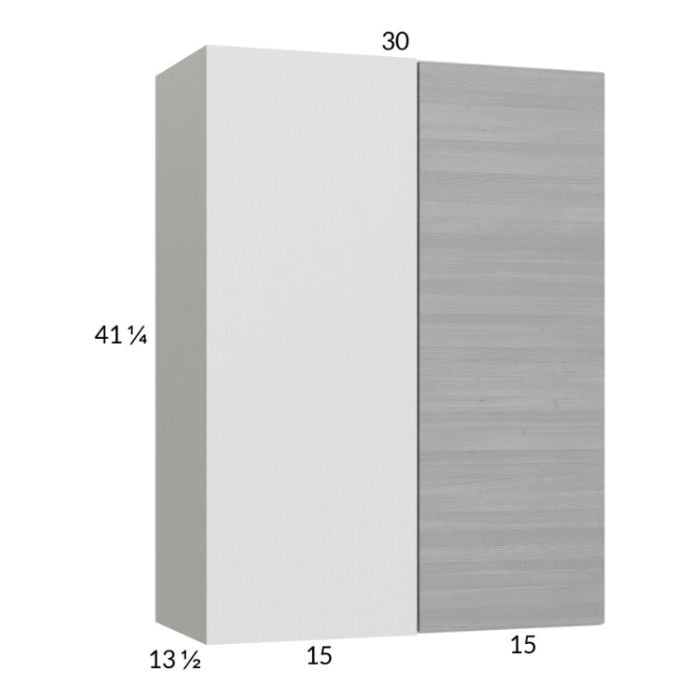 RTA Euro Grey 30" x 40-1/4" Blind Corner Wall Cabinet