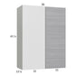 RTA Euro Grey 30" x 40-1/4" Blind Corner Wall Cabinet with 2 Finished End Panels