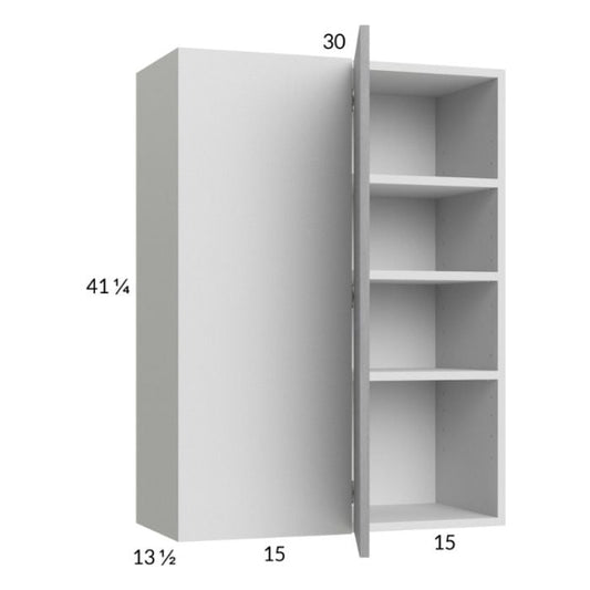 RTA Euro Grey 30" x 40-1/4" Blind Corner Wall Cabinet with 2 Finished End Panels