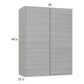 RTA Euro Grey 30" x 40-1/4" Wall Cabinet with 1 Finished End Panel