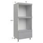 RTA Euro Grey 30" x 71-1/4" Double Oven Cabinet with 1 Drawer and 2 Finished End Panels