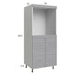 RTA Euro Grey 30" x 71-1/4" Single Oven Cabinet with 2 Doors