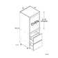 RTA Euro Grey 30" x 71-1/4" Single Oven Cabinet with 2 Drawers, 1 Inner Drawer, and 2 Finished End Panels