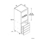 RTA Euro Grey 30" x 71-1/4" Single Oven Cabinet with 4 Drawers