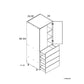 RTA Euro Grey 30" x 71-1/4" Utility Cabinet with 2 Doors, 4 Drawers, and 1 Finished End Panel