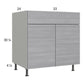 RTA Euro Grey 33" Base Cabinet