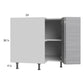 RTA Euro Grey 33" Corner Base Cabinet with 1 Finished End Panel