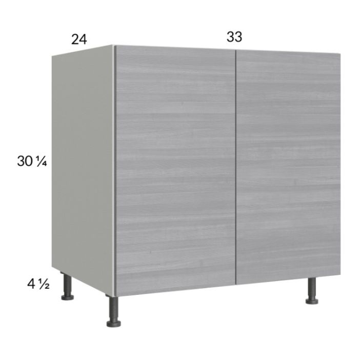 RTA Euro Grey 33" Full Height Door Base Cabinet