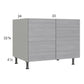 RTA Euro Grey 33" Full Height Door Desk Base Cabinet with 2 Finished End Panels