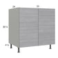 RTA Euro Grey 33" Full Height Door Sink Base Cabinet with 2 Finished End Panels