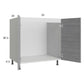 RTA Euro Grey 33" Full Height Door Sink Base Cabinet