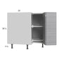 RTA Euro Grey 33" Lazy Susan Base Cabinet with 2 Finished End Panels