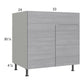 RTA Euro Grey 33" Sink Base Cabinet with 2 Finished End Panels