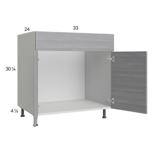 RTA Euro Grey 33" Sink Base Cabinet