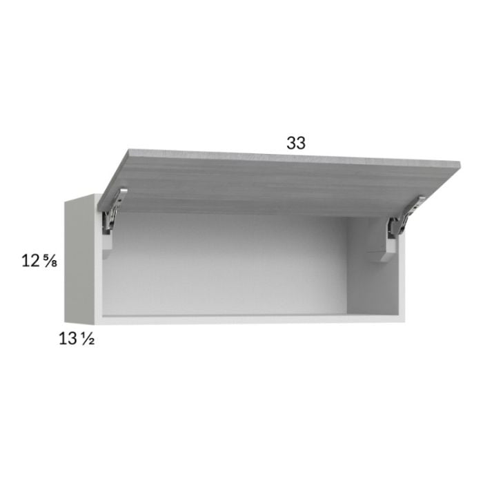 RTA Euro Grey 33" x 12-5/8" Flip Up Door Wall Cabinet with 2 Finished End Panels