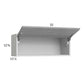 RTA Euro Grey 33" x 12-5/8" Flip Up Door Wall Cabinet