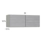 RTA Euro Grey 33" x 12-5/8" Wall Cabinet with 2 Finished End Panels