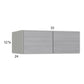 RTA Euro Grey 33" x 12-5/8" x 24" Wall Cabinet with 2 Finished End Panels