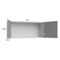 RTA Euro Grey 33" x 15-1/8" Wall Cabinet with 1 Finished End Panel