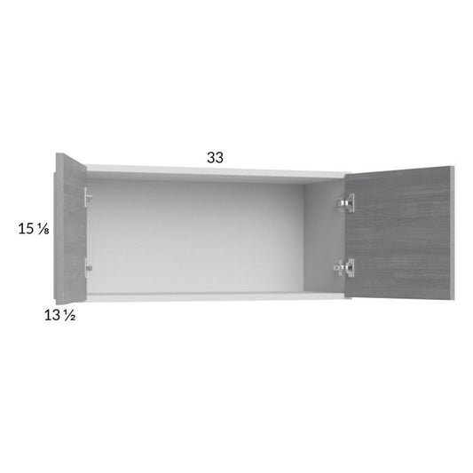 RTA Euro Grey 33" x 15-1/8" Wall Cabinet