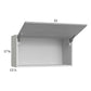 RTA Euro Grey 33" x 17-5/8" Flip Up Door Wall Cabinet with 2 Finished End Panels