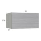 RTA Euro Grey 33" x 17-5/8" x 24" Flip Up Door Wall Cabinet