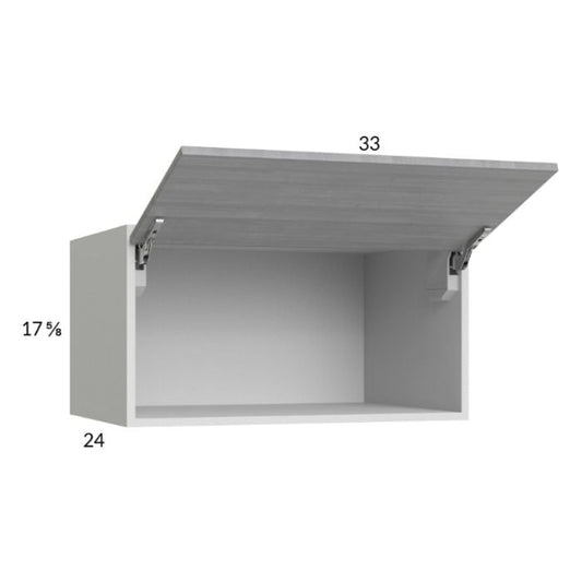 RTA Euro Grey 33" x 17-5/8" x 24" Flip Up Door Wall Cabinet
