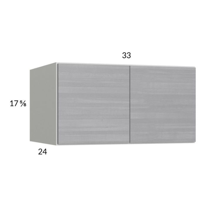 RTA Euro Grey 33" x 17-5/8" x 24" Wall Cabinet