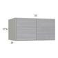 RTA Euro Grey 33" x 17-5/8" x 24" Wall Cabinet with 2 Finished End Panels