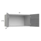 RTA Euro Grey 33" x 17-5/8" x 24" Wall Cabinet with 2 Finished End Panels