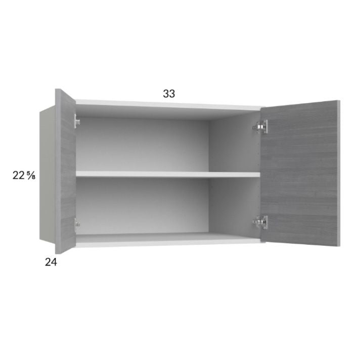 RTA Euro Grey 33" x 22-5/8" x 24" Wall Cabinet